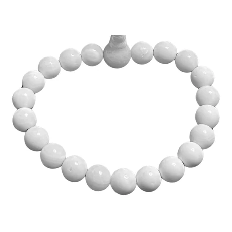 Hófehér kagyló mala  – 16 cm kerületű 21 szemes