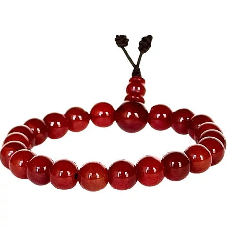 Karneol mala 21 szemes 14 cm kerületű karmala