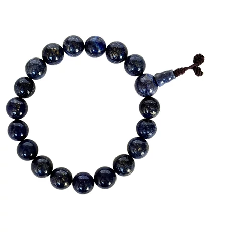 Lápisz lazuli mala tibeti osztoval 18 szemes 17 cm kerületű karmala