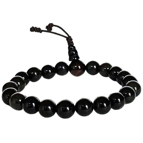 Obszidián mala 21 szemes 16 cm kerületű karmala