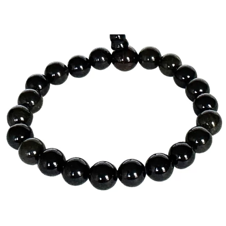 Obszidián mala 21 szemes 16 cm kerületű karmala