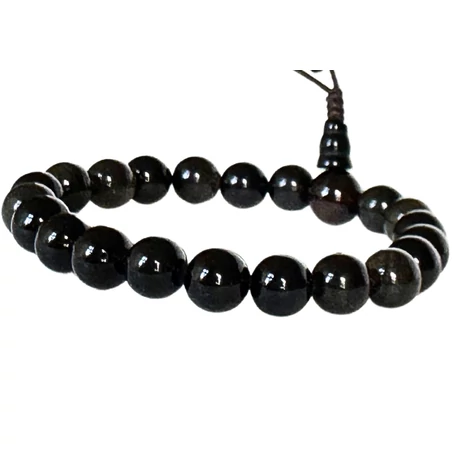 Obszidián mala 21 szemes 16 cm kerületű karmala