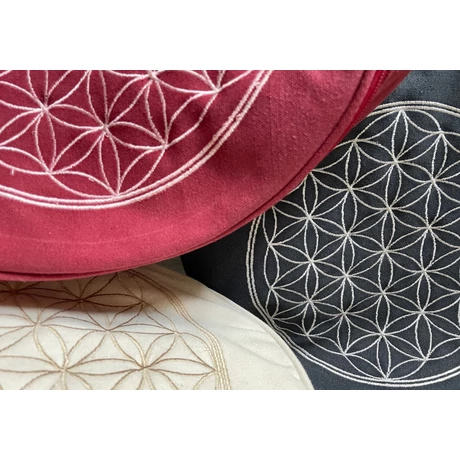 Hangtál táska Élet Virág Szimbólummal krém színben - pamut