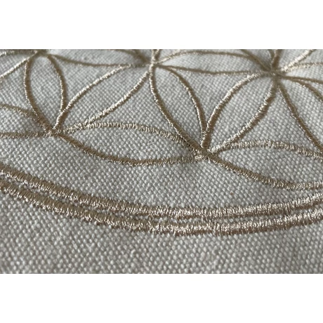 Hangtál táska Élet Virág Szimbólummal krém színben - pamut