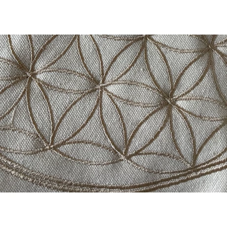 Hangtál táska Élet Virág Szimbólummal krém színben - pamut