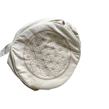 Hangtál táska Élet Virág Szimbólummal krém színben - pamut