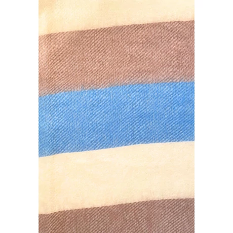 Yak sál, hajnalkék, natur és makadámdióbarna csíkos