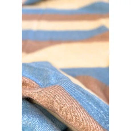 Yak sál, hajnalkék, natur és makadámdióbarna csíkos