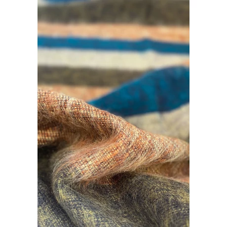 Yak sál, stóla amazonaszöld, mohazöld csíkos színben