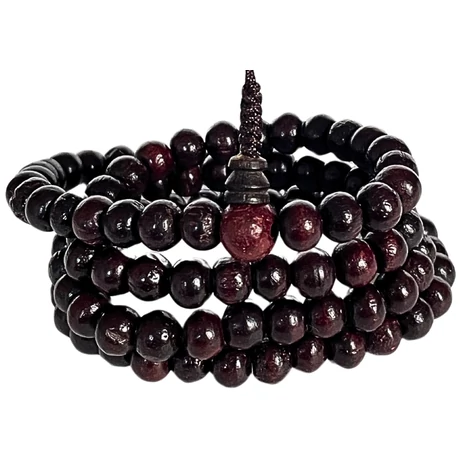 Rózsafa mala klasszikus egyszerűség 108 szemből 68 cm kerületű