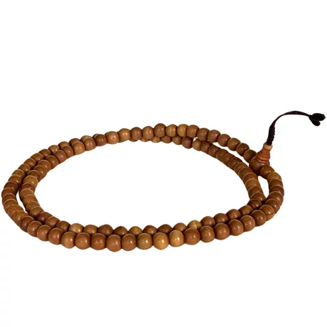 Szantál mala valódi illatos szantálfából, 74 cm kerületű 108 szemes