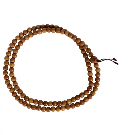 Szantál mala valódi illatos szantálfából, 74 cm kerületű 108 szemes