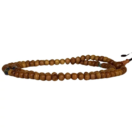 Szantál mala valódi illatos szantálfából, 76 cm kerületű 108 szemes