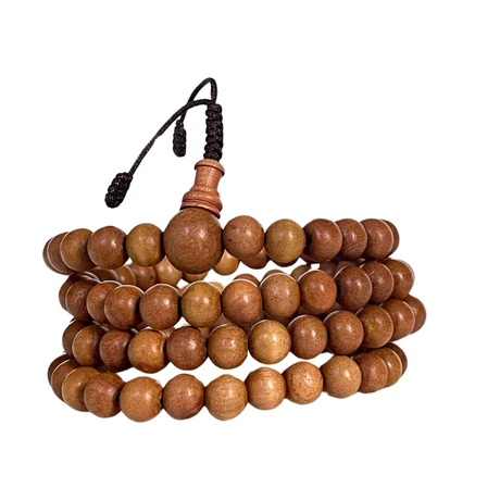 Szantál mala valódi illatos szantálfából, 74 cm kerületű 108 szemes