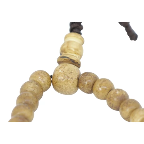 Csont mala türkizzel és lápisz lazulival díszített osztószemekkel 86 cm kerületű